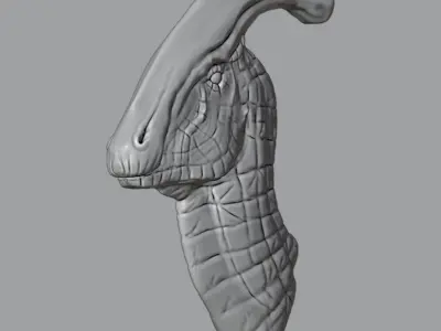 dinosaur parasaurolophus head Free 3D model