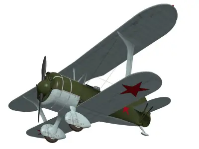 Polikarpov I-15bis 3D model