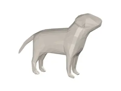 Lowpoly Dog 02 Free low-poly 3D model