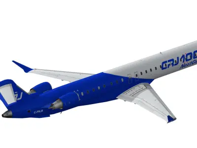  Bombardier CRJ 1000 NextGen Home livery Low-poly 3D model