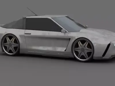 Delorean type vehicle 3D model