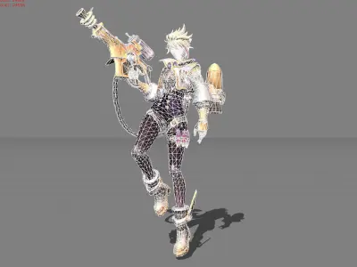 Jet Archer Kimmi Hoverjet Outrider Low-poly 3D model