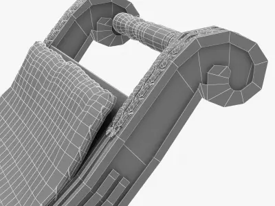 Restoration Hardware 18TH C NEOCLASSICAL UPHOLSTERED STOOL 3D model