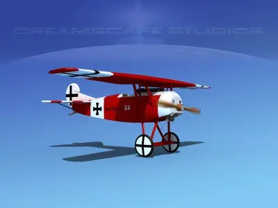 Fokker DVIII V01 3D model