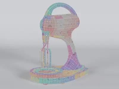 Old Mixer Low-poly 3D model