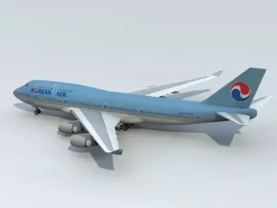 747-400 Korea Air 3D model