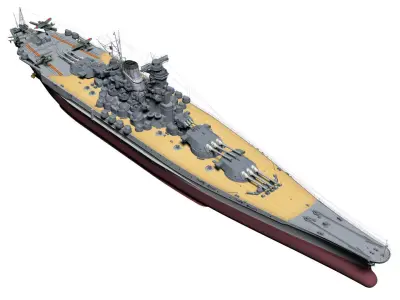 Battleship YAMATO 1945 version 3D model