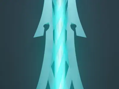 Monado 3 sword with lights 3D model