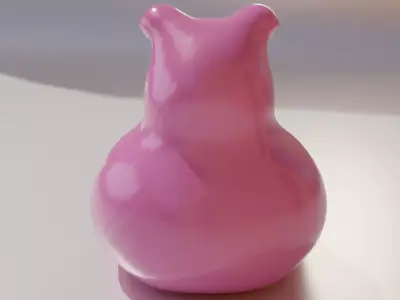 Pig ceramics  Low-poly 3D model