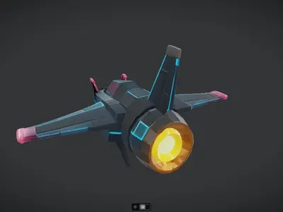 Spacecraft Jet aircraft plane 3dmodel 19 3D model