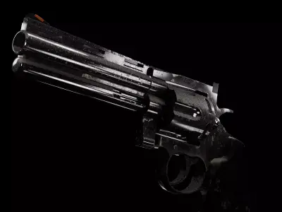 Revolver Anaconda - Western Gun 3D model