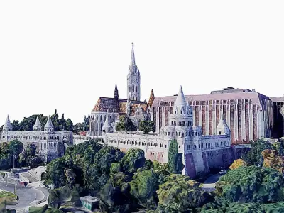 Fishermans Bastion-Budapest Low-poly 3D model