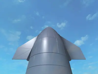 SpaceX Starship Low Poly 3D Model Low-poly 3D model