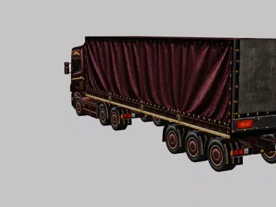 Cargo Semi Truck 3D Model 012 Low-poly 3D model
