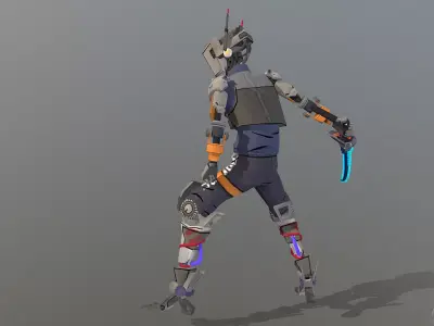 CYBORG  Sword Warrior Walk 3D model