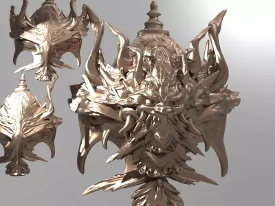 War God Baroque Mask 4 designs  3D model