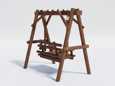 wooden swing 3D model order