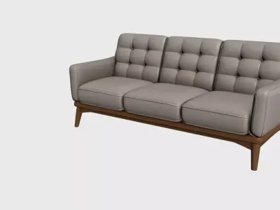 Modern Straight Sofa Premium Upholstered Seating for Interior 04 Free 3D model