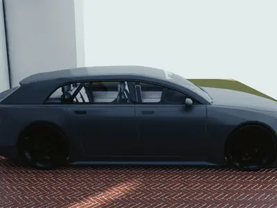 BLENDER EEVEE Brandless Small 4 Door Hatchback Free low-poly 3D model