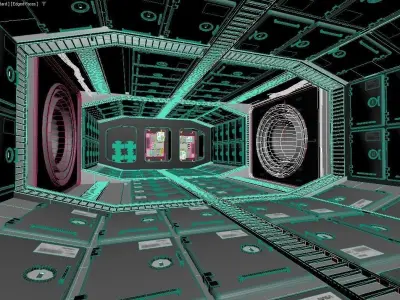 Interior spaceship  3D model
