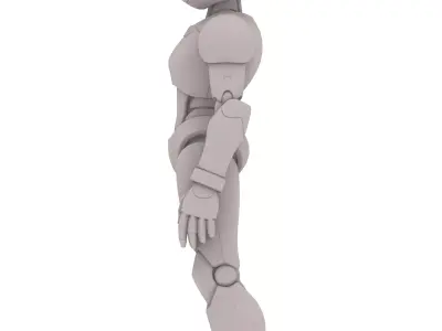 Rosa Roboter Krieger  Pink Robot Warrior   3D print model
