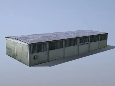 MilitaryBase PortoVelho Storage 01 Low-poly 3D model