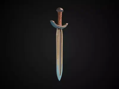 Stylized Hobbit Sword - Willow Edge - Game Ready 3D model