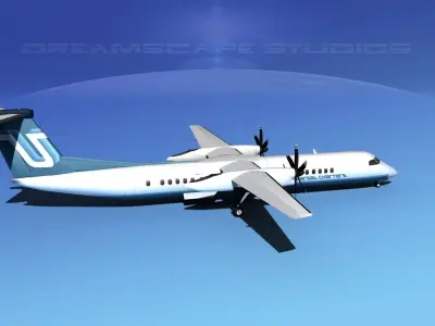 Dehaviland DHC-8 400 Universal Charter 3D model
