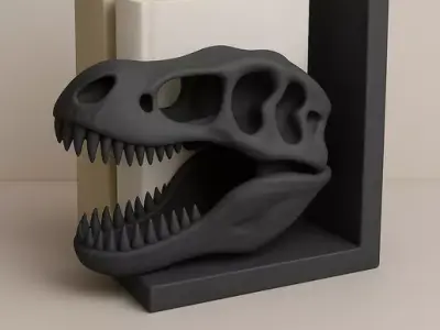 Dinosaur Skull Bookend 3D print model