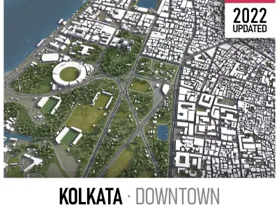 Kolkata Low-poly 3D model