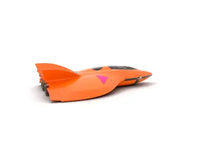 Orange Jet Fighter model pack Low-poly 3D model