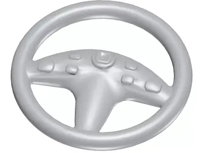 Games Steering Wheel Toy Low-poly 3D model