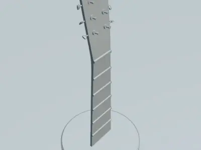 half guitar to furniture Free 3D model