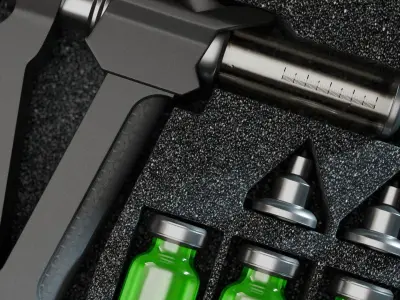 serum injection kit Low-poly 3D model