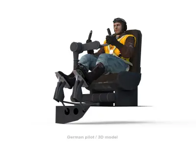 German bomber pilot ww2 3D model