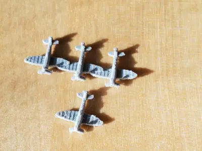 British Supermarine Spitfire Fighter Aircraft Free 3D print model