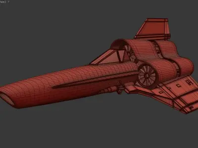 3D model of a spacecraft or futuristic 3D model