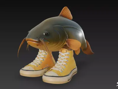 Conversino Barbiglio - Italian BrainRot Low-poly 3D model