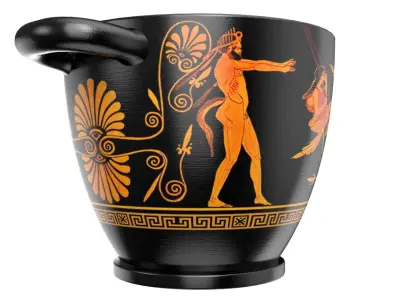 Skyphos - Ancient Greek Pottery 3D model