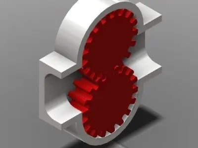 Vane pump Free 3D model