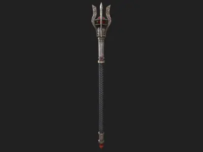 Sacred scepter Low-poly 3D model