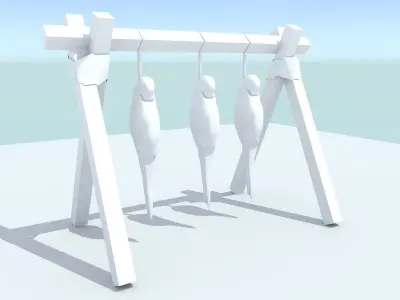 Hanging Birds Low-poly 3D model