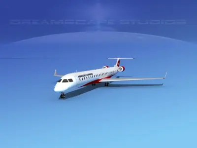Bombardier CRJ1000 Monterey Express 3D model