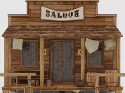 Wild West Saloon 3D model
