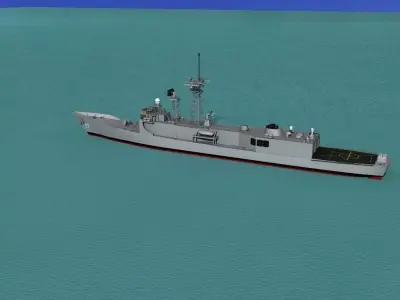 FFG-17 Frigate HMAS Adelaide 3D model