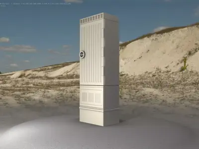 Electrical Distribution Cabinet 170 Low-poly 3D model