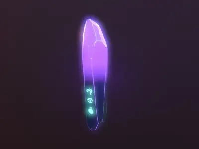 Stylized crystal Low-poly 3D model buy