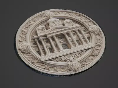 Building House Pendant Medallion 3D print model