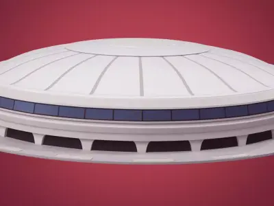 Dome Stadium Mall Building Free 3D model