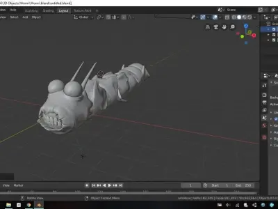 Worm free Free low-poly 3D model